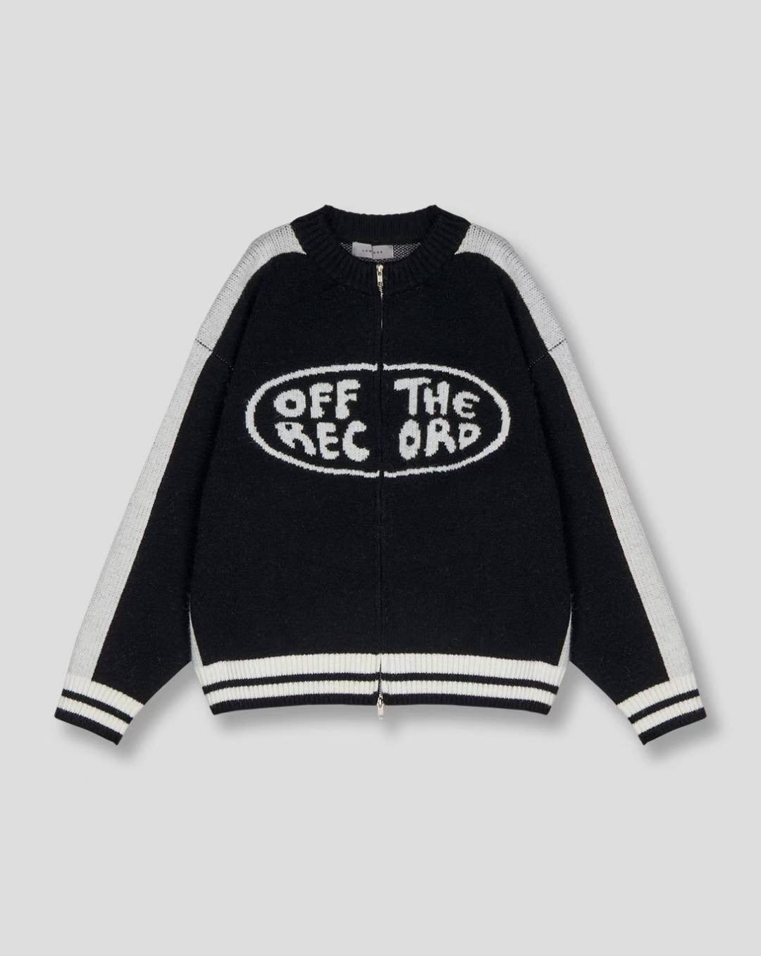 OFF THE RECORD插肩針織拉鍊外套 (四色)